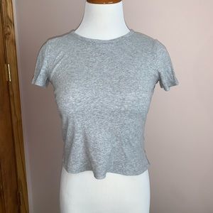 Gray cropped tee shirt from SO